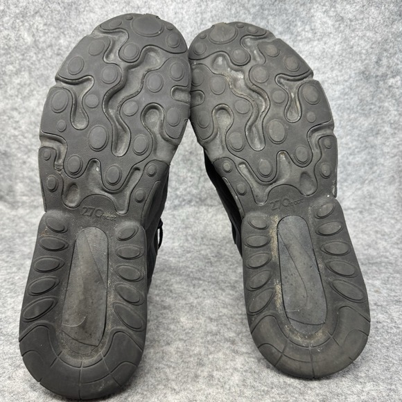 Nike Air Max 270 React Shoes Mens Size‎ 13 Triple Black Oil Training C13866-003 - Picture 12 of 12